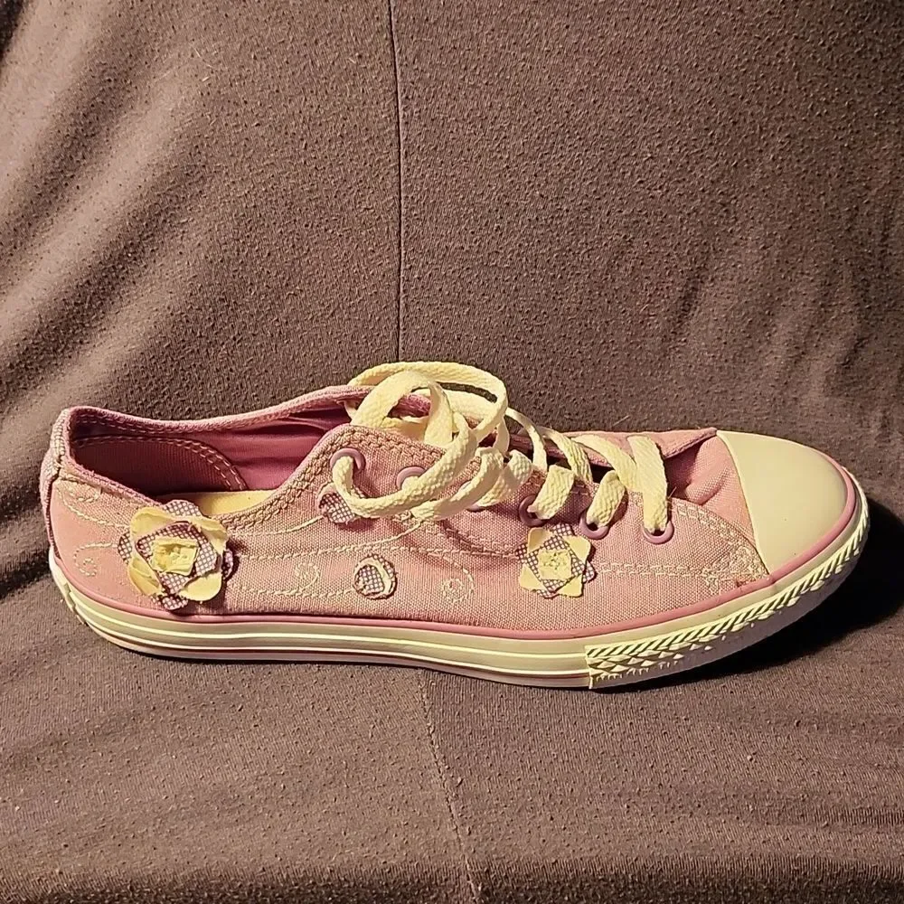 Converse 5 junior purple floral
